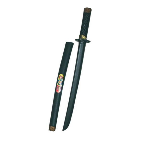 Espada ninja de juguete negra con funda