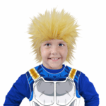 Peluca de Vegeta Super Saiyajin para niño, accesorio para disfraz de anime