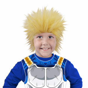 Peluca de Vegeta Super Saiyajin para niño, accesorio para disfraz de anime
