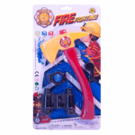 Set de juguete de bomberos con casco amarillo, hacha roja y amarilla, binoculares, reloj y distintivo, para niños mayores de 3 años.