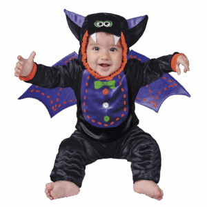 Disfraz de murciélago bebé, enterizo con alas y gorro para Halloween