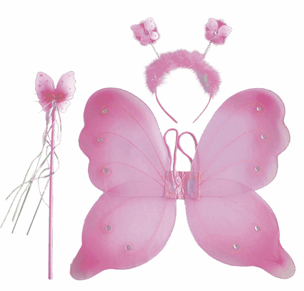 alas hada rosa, set disfraz mariposa, cetro mariposa, vincha antenas, glitter, disfraz infantil, Disfraces Carnavalito, accesorio princesa, alas brillantes, set de fantasía