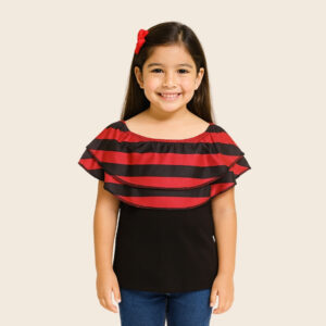 Camisa Raya Negro-Rojo