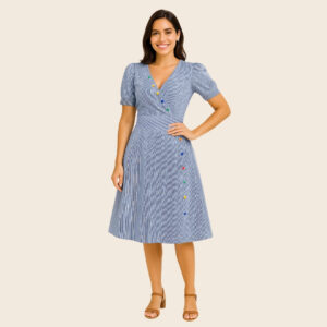 Vestido Raya Azul