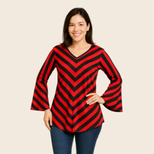 Camisa Raya Negro-Rojo