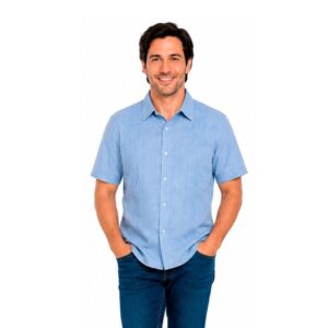 Guayabera M/C Caballero Rayas Azules
