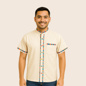 Camisa Guayabera Cruda Caballero
