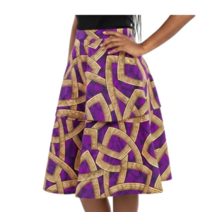 Falda Corta de Dama con Estampado Geométrico