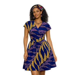 Vestido de Dama Morado con Estampado